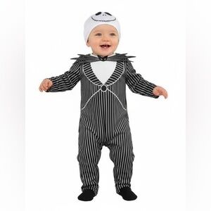 Halloween Baby Costume 6-12 Months Infant Jack Skellington Suit: Hat & Jumpsuit